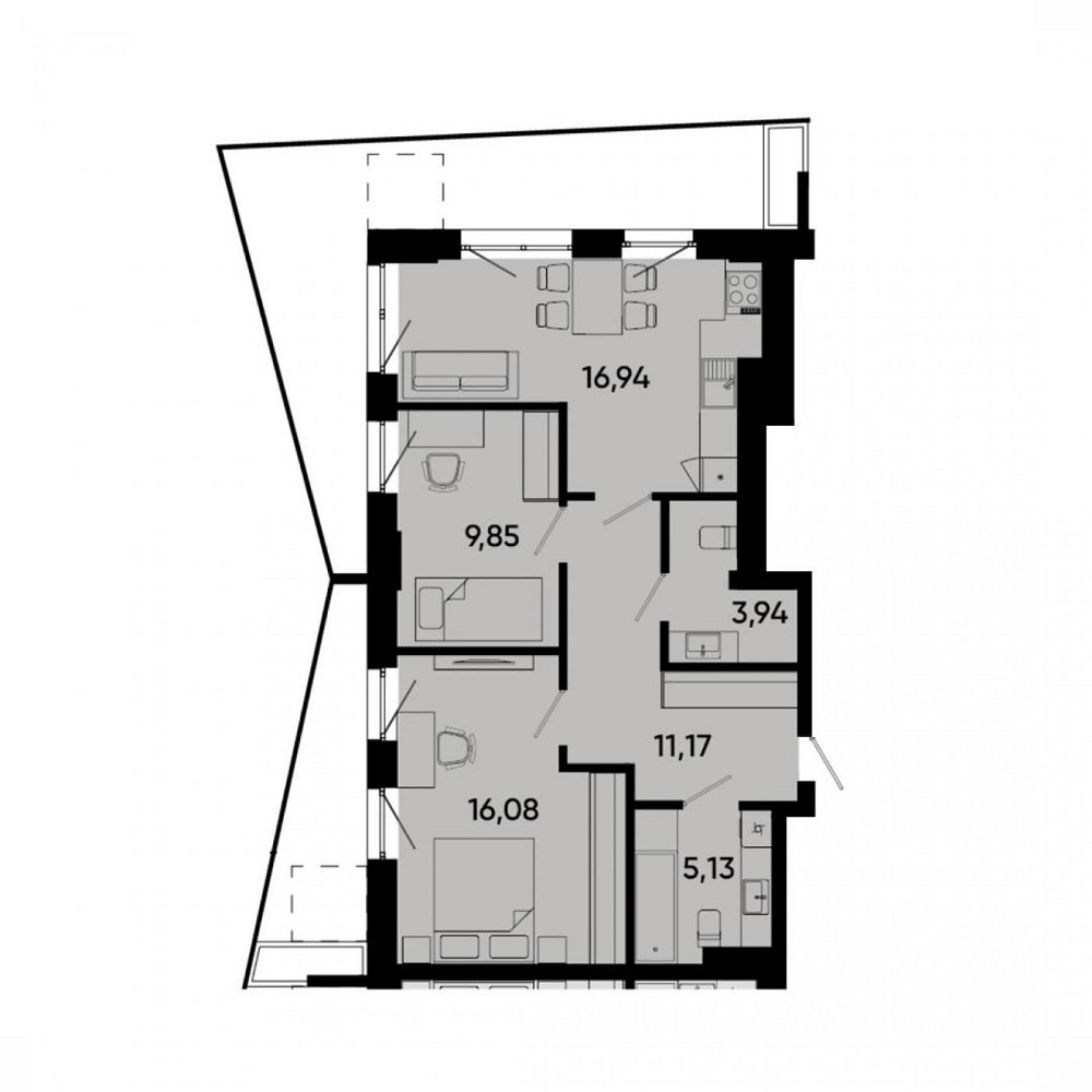 Продаж Квартира 2-кімнатна, 6/16 поверх на вул. Ленона Джона L'viv - photo 2