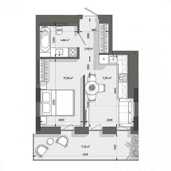 Продаж Квартира 1-кімнатна, 8/8 поверх на вул. Ленона Джона Львов