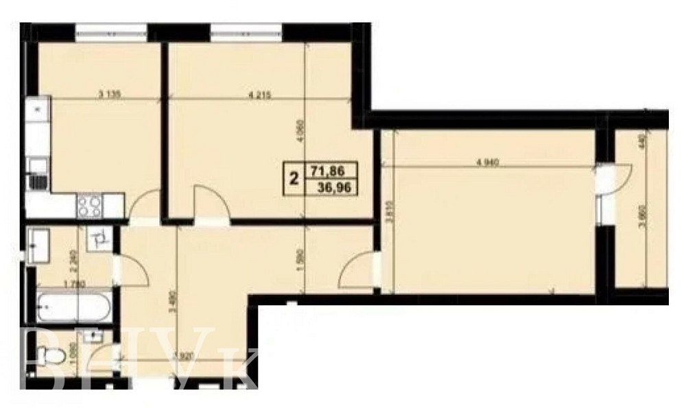 Продаж Квартира 2-кімнатна, 3/5 поверх на вул. Городоцька Львів - фото 11