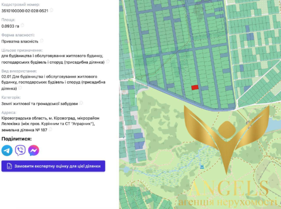 For sale land plot For the construction of a private residential building area 9.3 ares H72C+MH, Кіровоградська міськрада, Кіровоградська область, 250 Kirovohrad