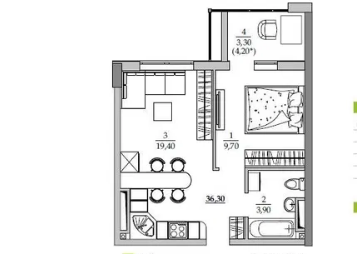 Продаж Квартира 1-кімнатна на вулиця Академика Вильямса, 93/2 Limanka