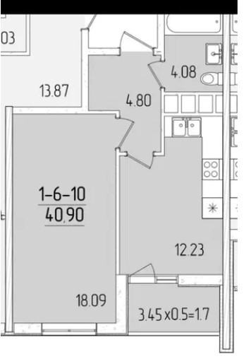 1-комнатная квартира на Краснова в 67 Жемчужине Одесса - изображение 12