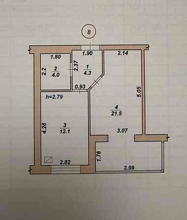 Продаж 1к Квартира 42 кв.м Синельниківська, 14 Zhytomyr