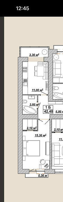 Продаж Квартира 1-кімнатна, 4/14 поверх на вул. Княгинин Івано-Франківськ - фото 6
