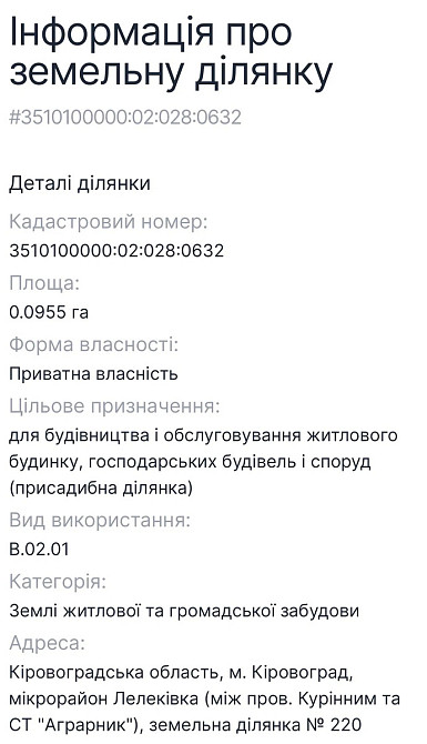 Продаж земельної ділянки 10 соток Кропивницький - фото 2