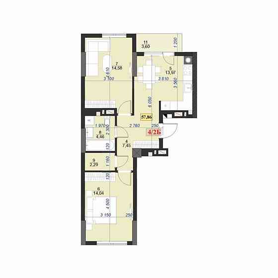 Продаж Квартира 2-кімнатна, 4/11 поверх Івано-Франківськ