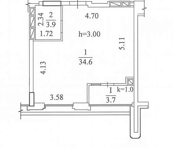 Продаж Квартира 2-кімнатна, 12/12 поверх на Короленко вул., 22А Дніпро
