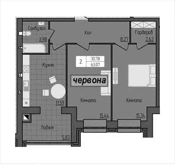 Продаж Квартира 2-кімнатна, 6/13 поверх на вул. Домбровського Zhytomyr