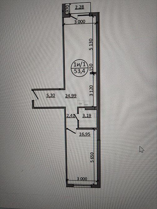 Продаж 1к Квартира 53.4 кв.м  Басовка - изображение 10