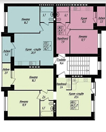 Продаж 1к квартири 52 кв. м на вул. Тернопільська Тернопіль - фото 7