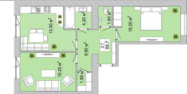 Продаж Квартира 2-кімнатна, 2/13 поверх на вул. Княгинин Ивано-Франковск - изображение 1