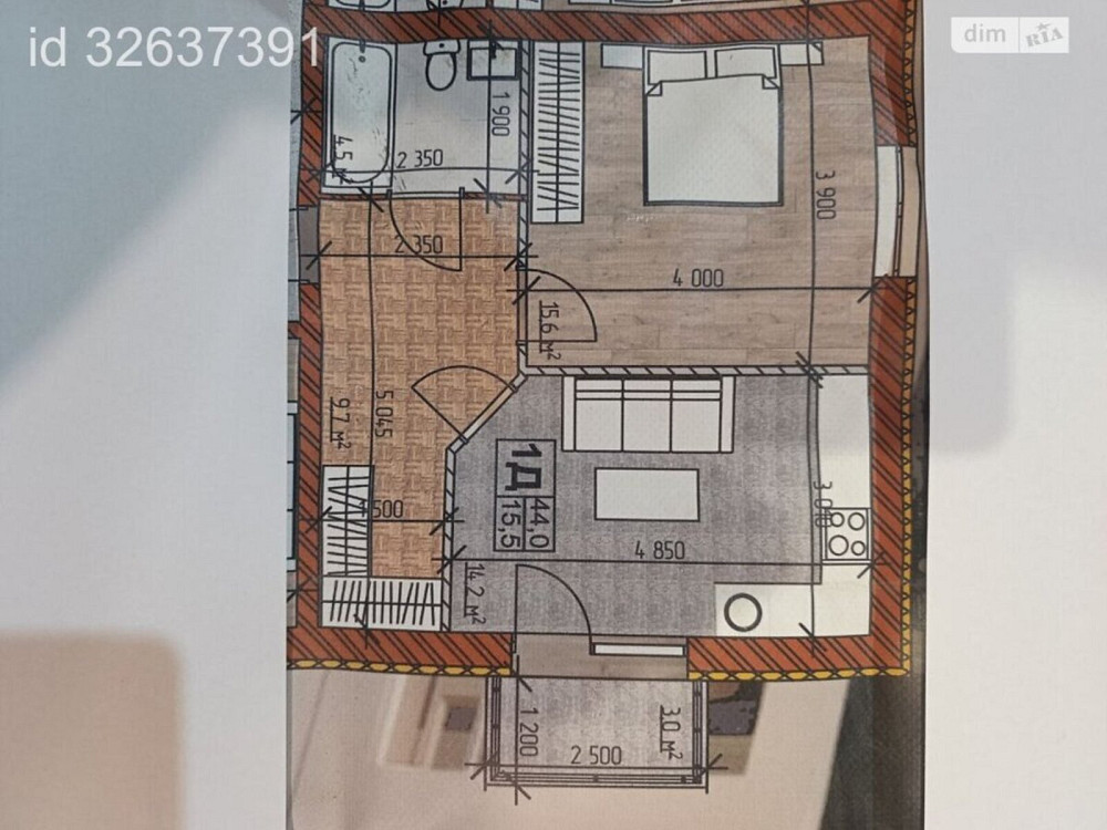 Продаж Квартира 1-кімнатна, 3/3 поверх на Нечая Вінниця - фото 3