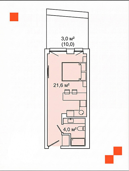Продаж Квартира 1-кімнатна, 5/7 поверх на вул. Шевченка Тараса Львів - фото 9