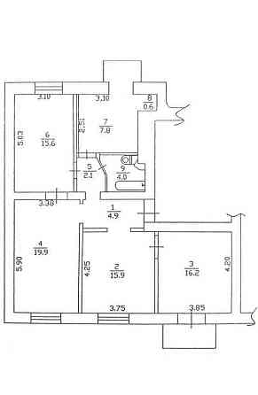 Продаж Квартира 4-кімнатна, 6/6 поверх на Шевченка Тараса вул., д. 58 Kiev