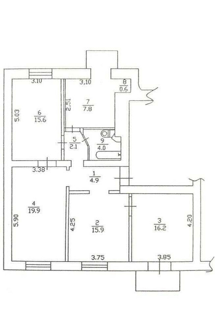Продаж Квартира 4-кімнатна, 6/6 поверх на Шевченка Тараса вул., д. 58 Киев - изображение 3