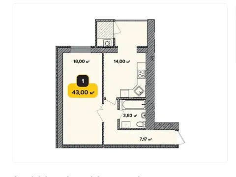 Продаж 1к Квартира 47.3 кв.м ЖК Студентський Хмельницький - фото 11