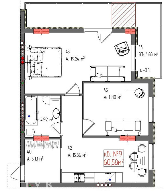 Продаж Квартира 2-кімнатна, 5/5 поверх на Загорська Uzhhorod - photo 13