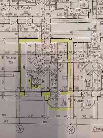 Продаж Квартира 1-кімнатна, 8/9 поверх Тернополь