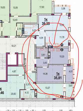 Продаж Квартира 1-кімнатна, 4/8 поверх Vinnytsya