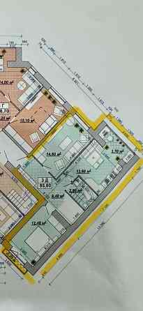 Продаж Квартира 3-кімнатна, 14/15 поверх на Княгинин 44 Івано-Франківськ