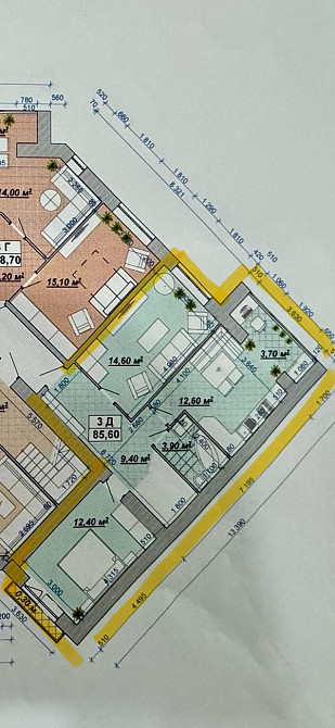 Продаж Квартира 3-кімнатна, 14/15 поверх на Княгинин 44 Івано-Франківськ - фото 4