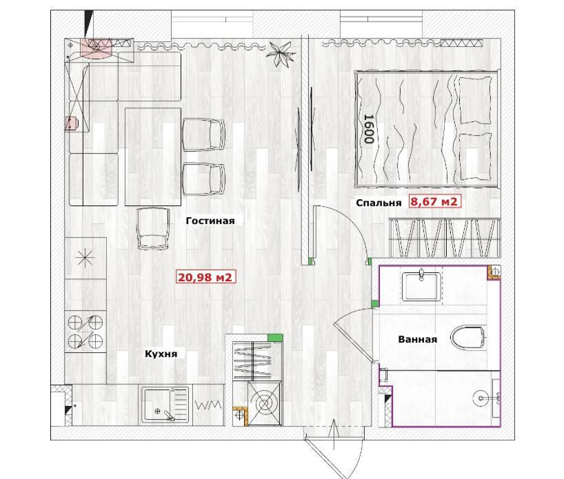 Продається 1-кімнатна квартира в ЖК VIA ROMA Odessa - photo 12