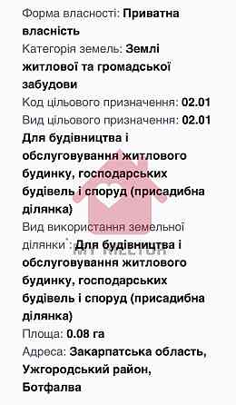 Продаж земельної ділянки 8 соток Батфа