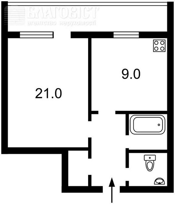 Оренда Квартира 1-кімнатна, 3/12 поверх на ул. Бориспольская, 12 Київ - фото 8