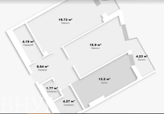 Продаж Квартира 2-кімнатна, 4/13 поверх на вул. Тарнавського Генерала Ternopil'
