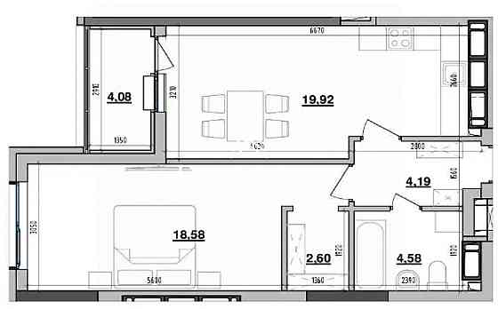 Продаж Квартира 1-кімнатна, 20/26 поверх на вул. Коновальця Євгена Киев