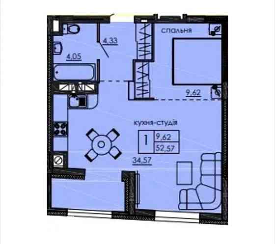 Продаж Квартира 2-кімнатна, 3/10 поверх на Бандери Тернополь