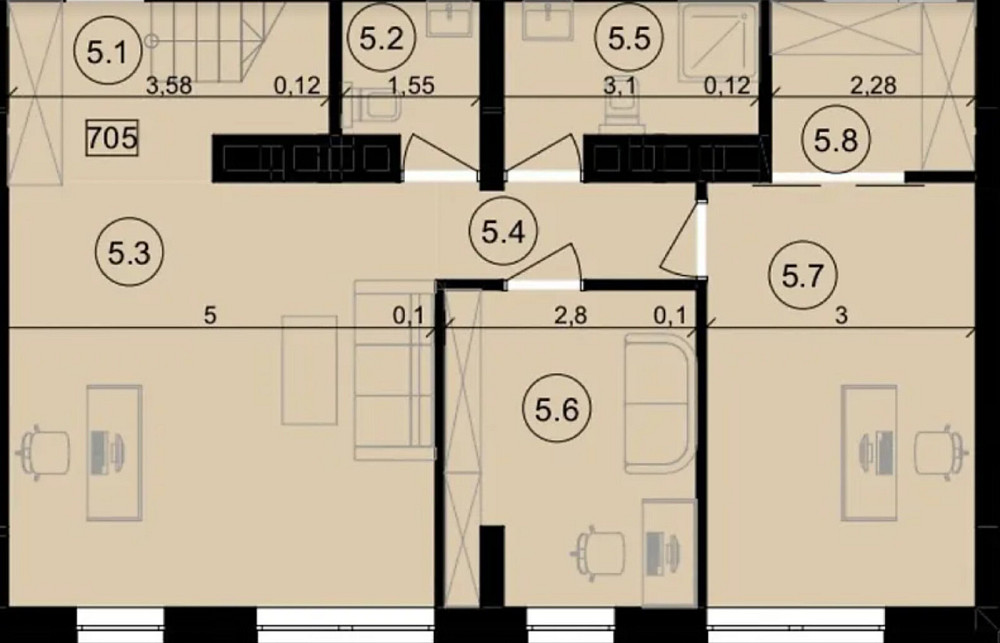 Продаж 2к квартири 95.4 кв. м на вул. Бережанська Ternopil' - photo 15