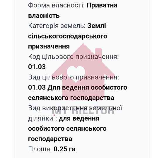 Продаж земельної ділянки 25 соток 