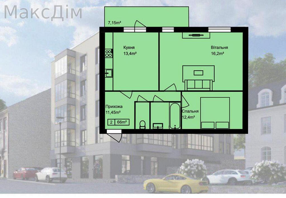 Продаж Квартира 2-кімнатна, 4/4 поверх на вул. Глиняна Тернопіль - фото 5