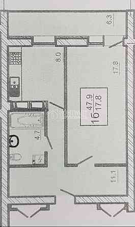Продаж Квартира 1-кімнатна, 9/16 поверх на вул. Героїв Праці Kharkiv