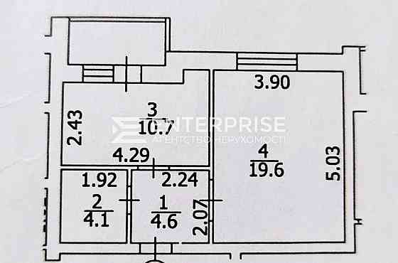 Продаж Квартира 1-кімнатна, 4/10 поверх на вул. Ветряные Горы Киев