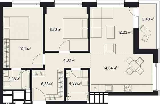 Продаж Квартира 2-кімнатна, 4/10 поверх на вул. Пимоненка Миколи Львов