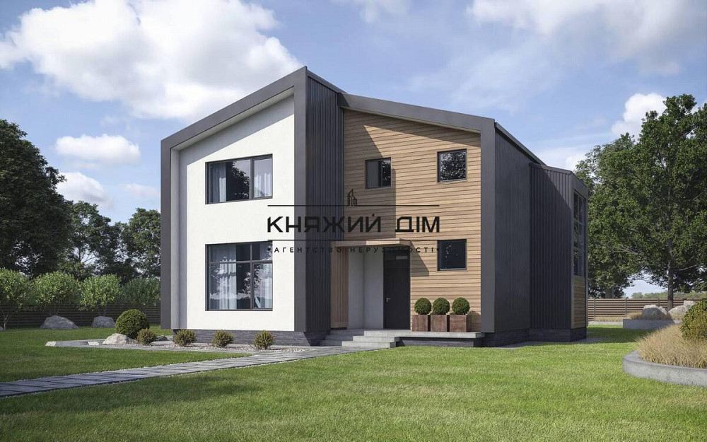 БЕЗ КОМИССИИ!!! Продажа 2-х этажного дома в скандинавском стиле с. Тарасовка (Новые Безрадичи). № 2210147  - фото 4