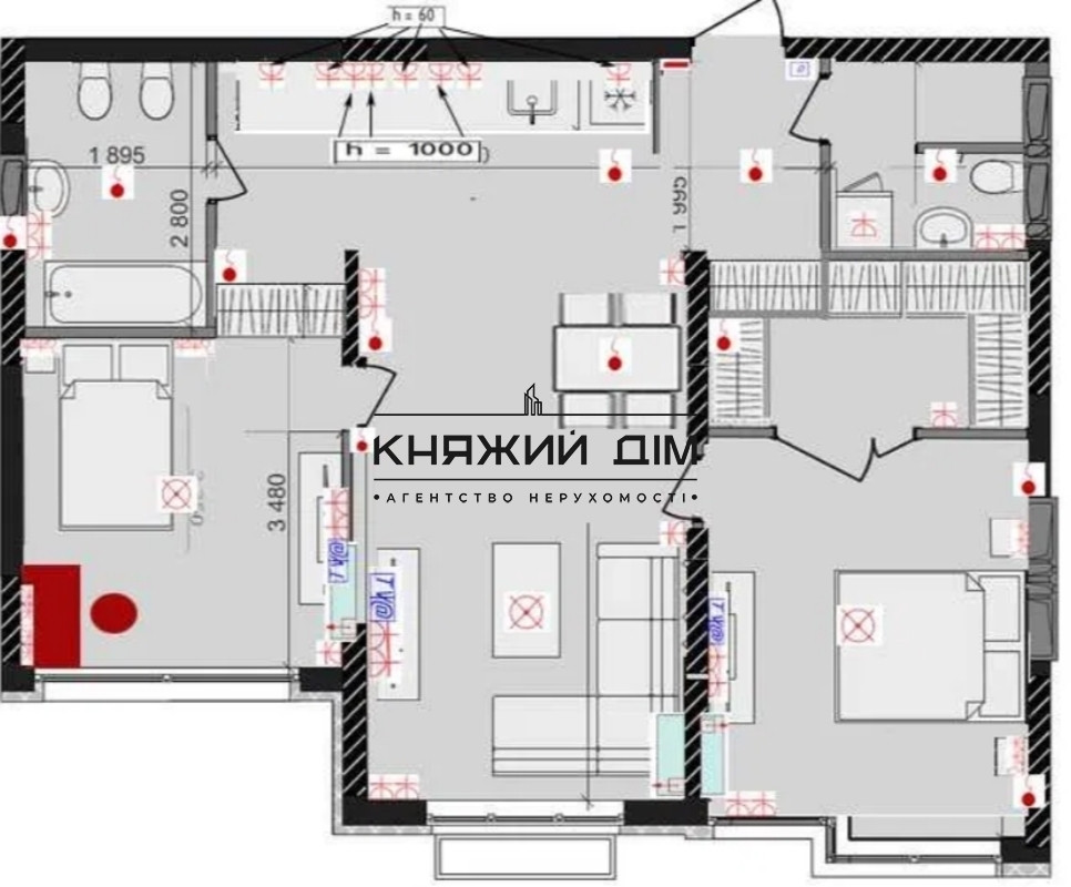 БЕЗ КОМІСІІ ПРОДАЖ 3 кімнатна квартира ЖК Perfect Town КОД 21146075 Київ - фото 2