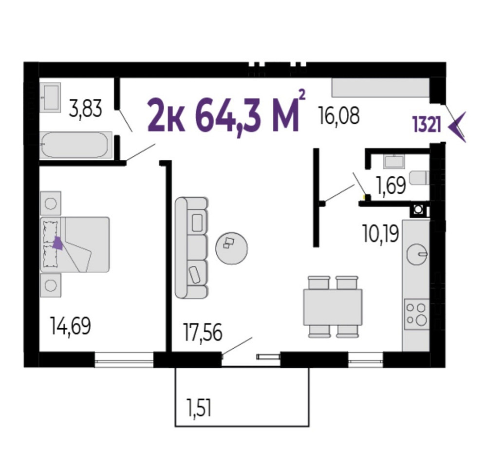 Продаж Квартира 2-кімнатна, 3/4 поверх на 24 серпня Krykhivtsi - photo 15