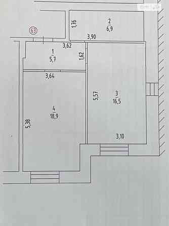 Продаж Квартира 1-кімнатна, 9/10 поверх на Праведників світу Vinnytsya