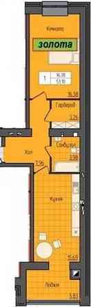 Продаж Квартира 1-кімнатна, 7/14 поверх на вул. Домбровського Zhytomyr