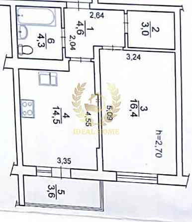 Продаж Квартира 1-кімнатна, 17/24 поверх на Загоровская ул., 17 Київ