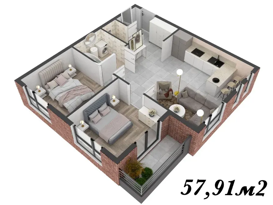 Продаж 2к Квартира 59 кв.м Тлехала 19 Ужгород - фото 19