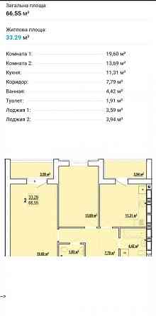 Продаж Квартира 2-кімнатна, 4/16 поверх на вул. Борткевича Kharkiv