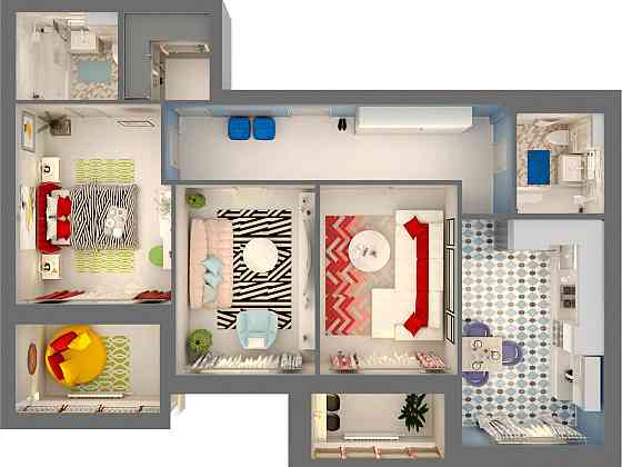 Продаж Квартира 3-кімнатна, 8/10 поверх на вул. Домбровського Житомир