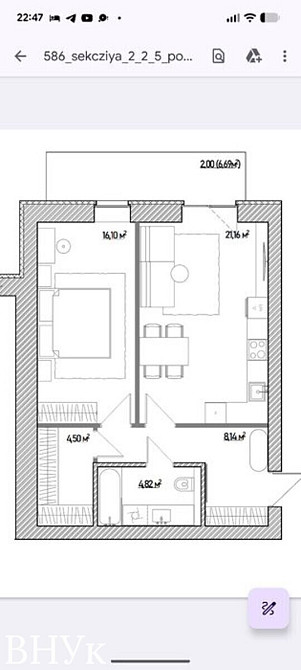 Продаж Квартира 2-кімнатна, 2/5 поверх на Миру Луцьк - фото 8