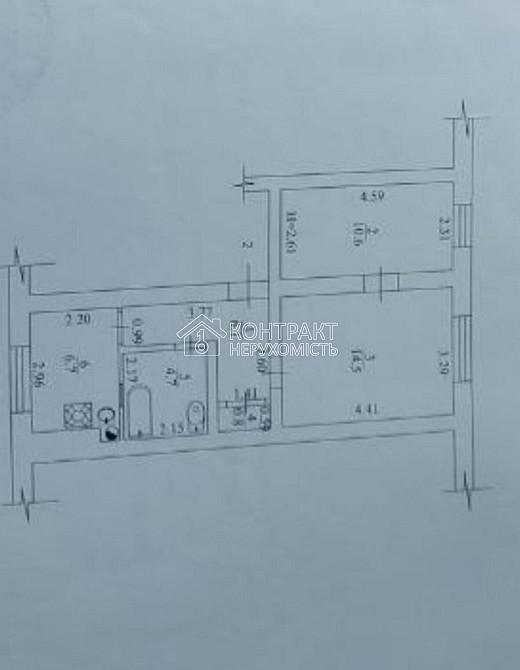 Продаж Квартира 2-кімнатна, 1/2 поверх на вул. Спортивна Харків - фото 13
