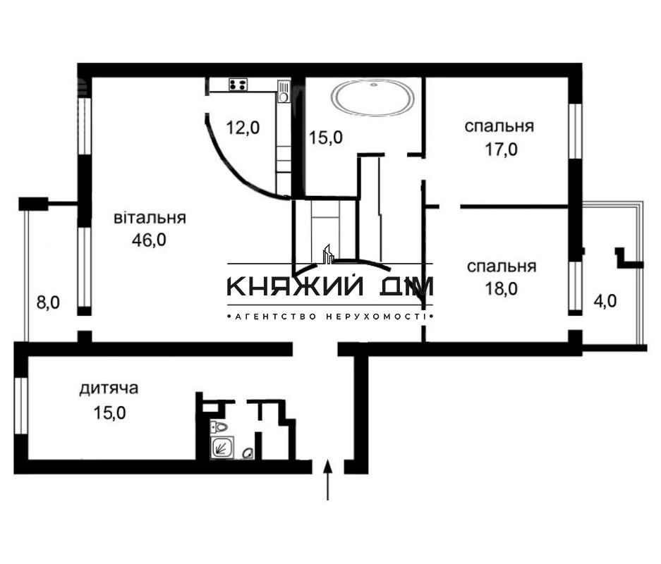 Продаж 4-х к.кв. студіо м. Звіринецька 7-10 хв. пішки. № 21145708 Київ - фото 12