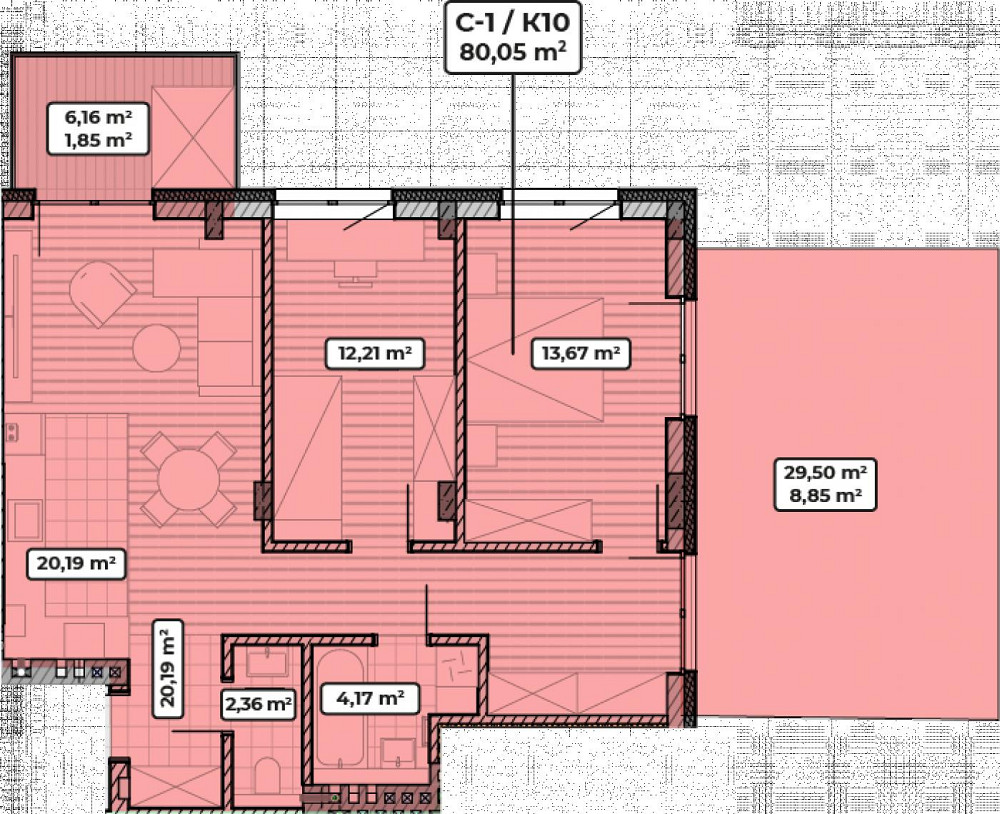Продаж Квартира 2-кімнатна, 3/4 поверх на вул. Івана Франка Винники - фото 6